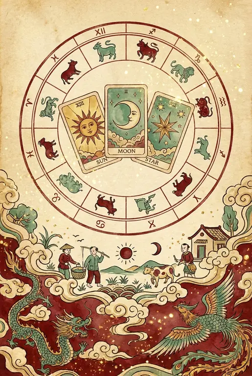 Cách Làm Trải Bài Tarot Năm (Phương Pháp 3 Lá + 12 Cung)
